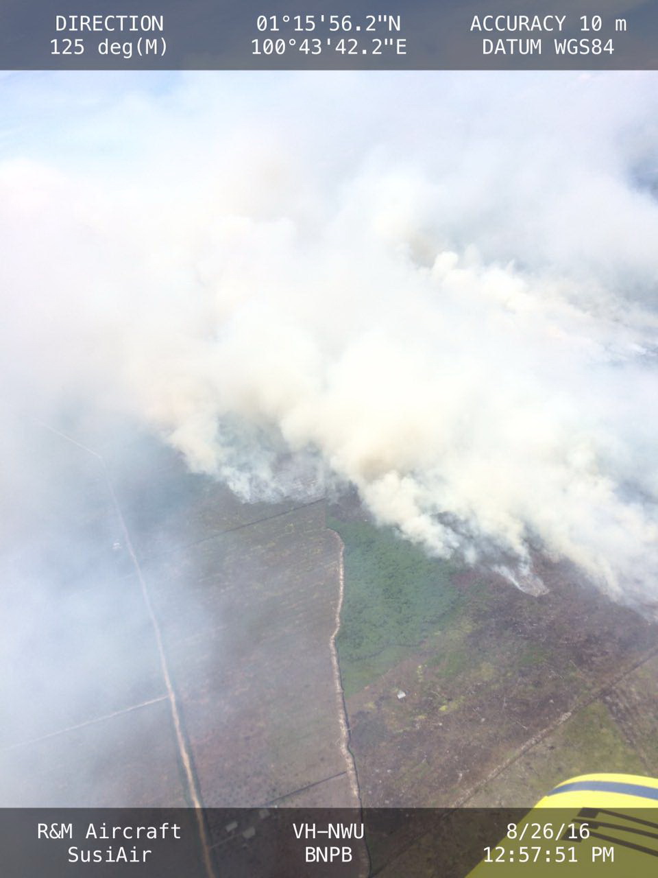 kebakaran lahan di Riau semakin marak.  Sumber Foto : Satgas